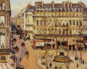 卡米耶 毕沙罗 : Rue Saint-Honore, Morning Sun Effect